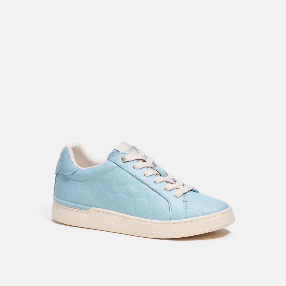 NWT Coach Outlet Clip Low Top Sneaker In Signature Leather
